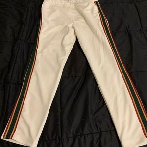 PacSun Beige & Green Tricot Side Stripe Track Pant